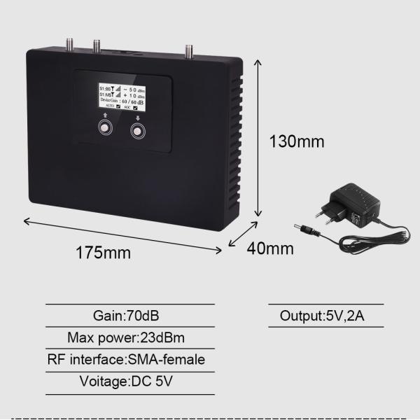 2G 3G 4G 900MHz 2100MHz Mobile Dual Band Repeater With LCD Display