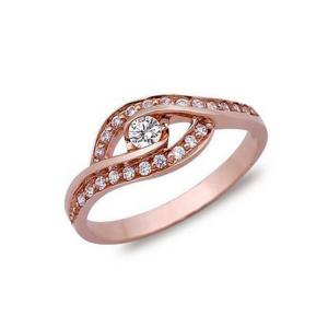 China Hot Sale 0.3 Carat Diamonds 18k Rose Gold Wedding Ring for Women (GDR003) on sale