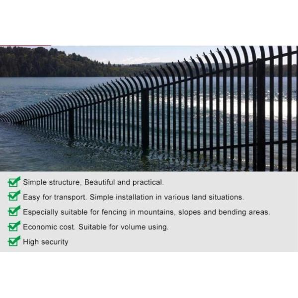 H2200mm 4.5mm Welded Wire Mesh Fence Panels Powder Coating Black Color