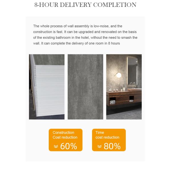 SPC Wall Panel Bathroom Decoration Materials Waterproof And Flame Retardant Board