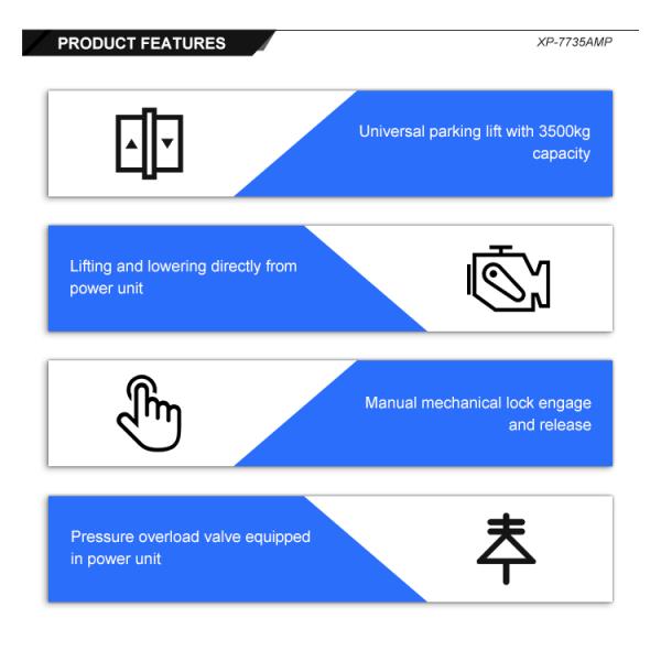 CE Approved Hydraulic 4 Post Car Parking Lift