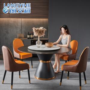 Quality Nordic Rock Slab Round Marble Dining Table For 8 Household for sale