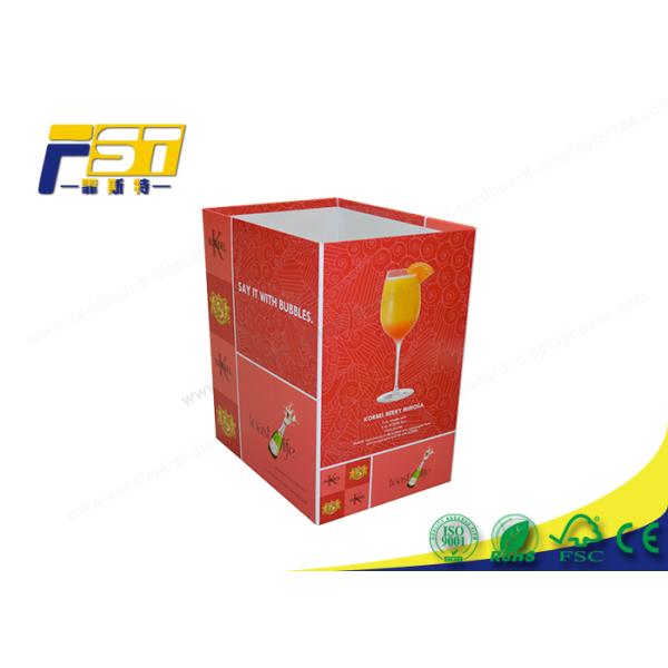 Eco - Friendly Paper Cardboard Recycling Bins Snacks Retail Point Of Purchase Displays