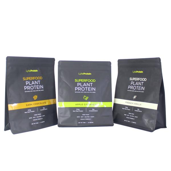 Custom Printed Matte Food Grade Waterproof Stand Up Pouch Instant Meal Packaging Bag With Zip Lock