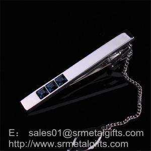 Quality Elegant crystal tie bars and tie clips selection, luxury men