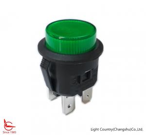 China Factory Illuminated Push Button Switch, Φ20, SPST, ON-OFF, Green Button, 16A 250V on sale