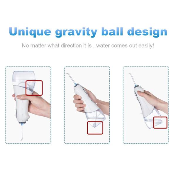 IPX7 Waterproof Cordless Freedom Water Flosser 5 Modes To Clean Teeth