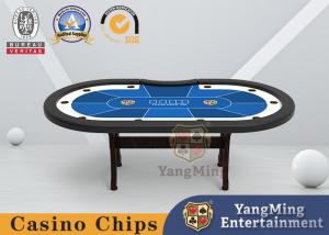 China Texas Hold'Em Club Solid Wood Poker Chess Game Table H Shaped Foot on sale