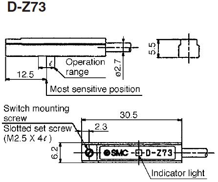 SMC D-Z73 D-Z76 MGP MGQ series Pneumatic Air Cylinders PARTS Reed Switch / Direct Mounting Sensor switch