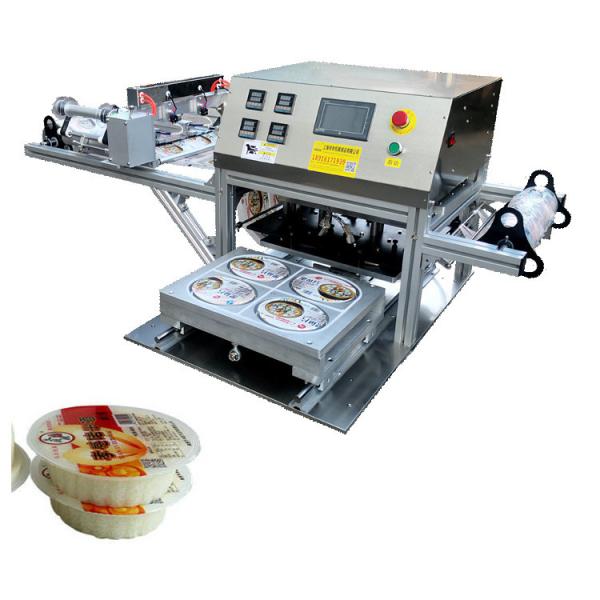 1.5KW Desktop Semi Automatic Bowl Sealer Machine With Date Coding Printing