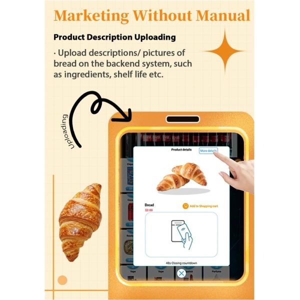 Combo Lift Locker Vending Machine with 18-month warranty big capacity For 24/7 Bakery