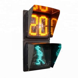 China 200mm Countdown Timer Red Light Integrated Traffic Light For Pedestrian on sale