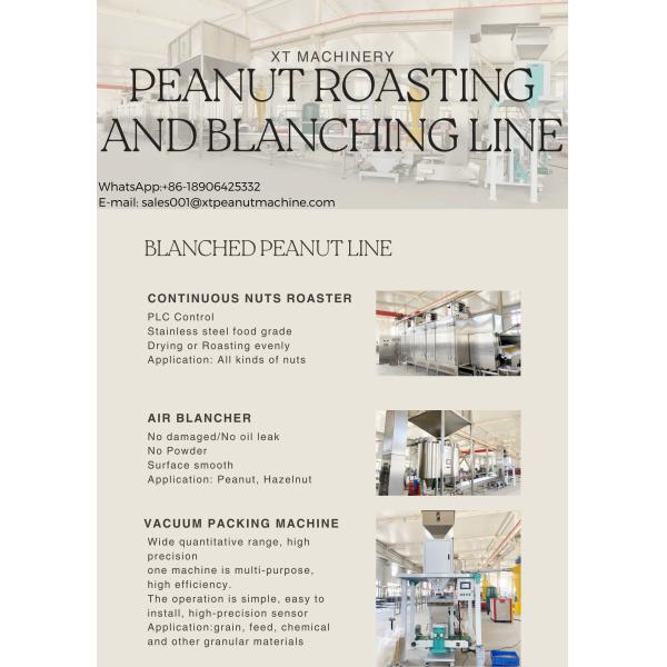 Advanced Temperature Control Peanut Roasting Peeling Line Blanched Peanut Processing Plant