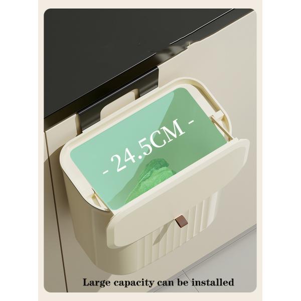 Large Capacity Slit Wall Mounted Toilet Wall Mounted Plastic Trash Can with Lid