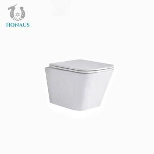 China Wall Hung Toilet Using For Concealed Cistern  Ceramic Hung Bathroom Bowl With Seat Cover on sale