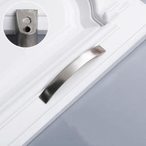 China 90mm Chrome Silver Zinc Alloy Bridge Handle For Badroom Wardrobes on sale