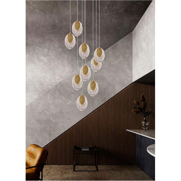 New LED acrylic chandelier modern staircase lighting lamps living room long Chandelier(WH-NC-77)