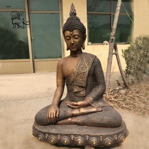 China Bronze Buddha Statues Garden Sitting Budda Sculpture Garden Life Size on sale