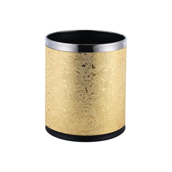 Hotel Metal Double Layer Recycling Trash Garbage Can Stainless Steel Waste Bin