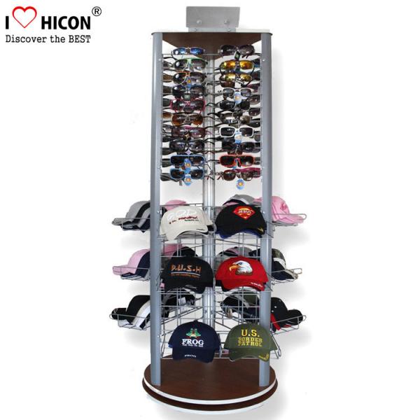Buy Fashion Store Rotating Outdoor Sports Product Display Stands / Racks Wood Base at wholesale prices