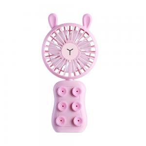 China Mini Hand Held Rechargeable Battery Operated Fan With LED Light on sale