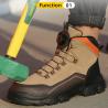 Buy cheap Microfiber Leather Safety Boots Black Safety Shoes Rubber Non-slip Work Shoes from wholesalers