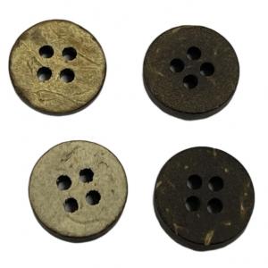 Quality 4 Hole 11mm Sewing Knitting Garment Natural Material Buttons / Coconut Buttons for sale