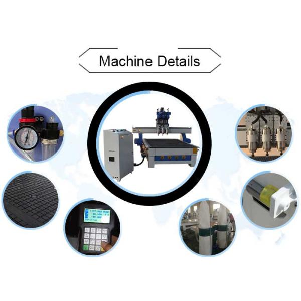 Three Spindles CNC 3D Router Machine , CNC Engraving Machine Computer Controlled