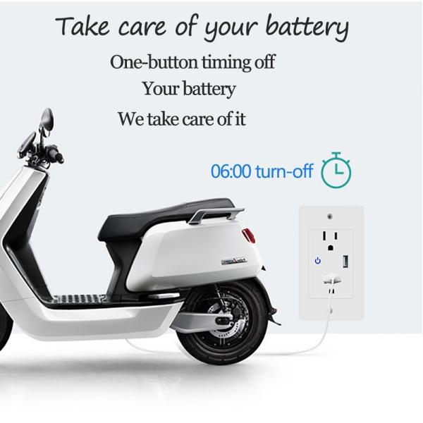 Wifi Smart Wall Outlet 2ac+1usb Us Standard Work With Google&Alexa voice Control