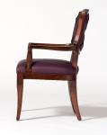 Mahogany wood fabric upholstery leisure chair/wooden dining chair/desk chair,arm