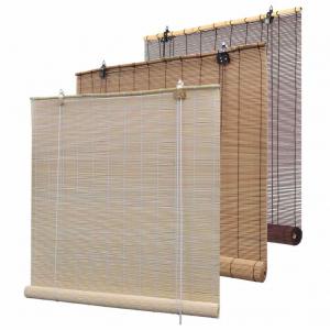 China Outdoor Bamboo Roller Blinds Customized Size Manual Working SGS Certification on sale