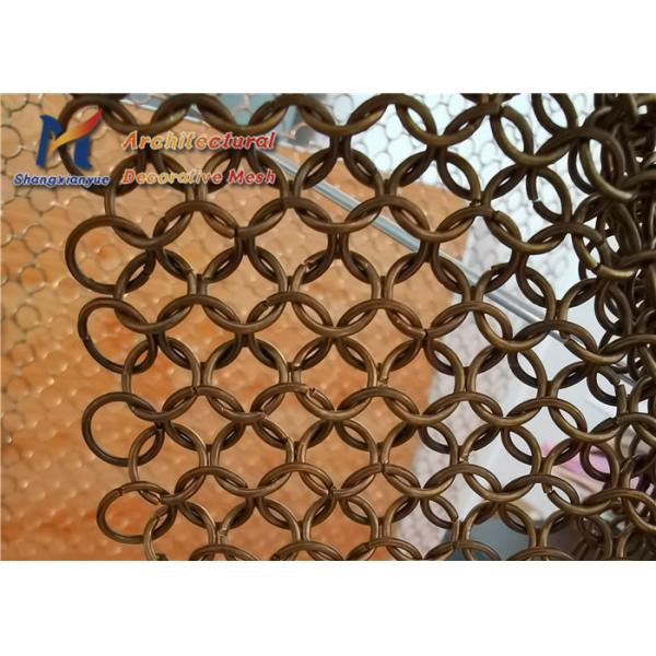 Office Ring Mesh Curtain 1.5mm 12mm Mild Steel Mesh Panels