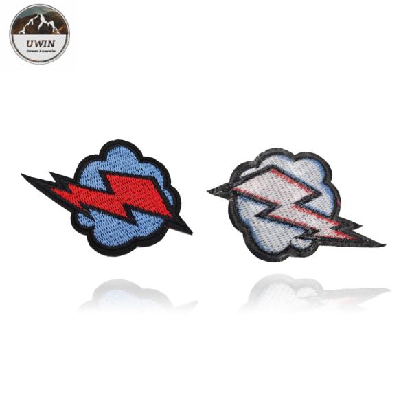 OEM Washable Iron On Embroidered Patches Eco Friendly Customized Color