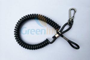 Quality Quick Release Coiled Key Lanyard , Retractable Tool Lanyard With Cord Loop End for sale