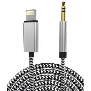 China TPE Lightning To 3.5 Mm Audio Cable For Car Speaker Headphone Earphone on sale
