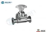 Mini Stainless Steel Sanitary Diaphragm Valves Manual Type With Tri Clamp Ends