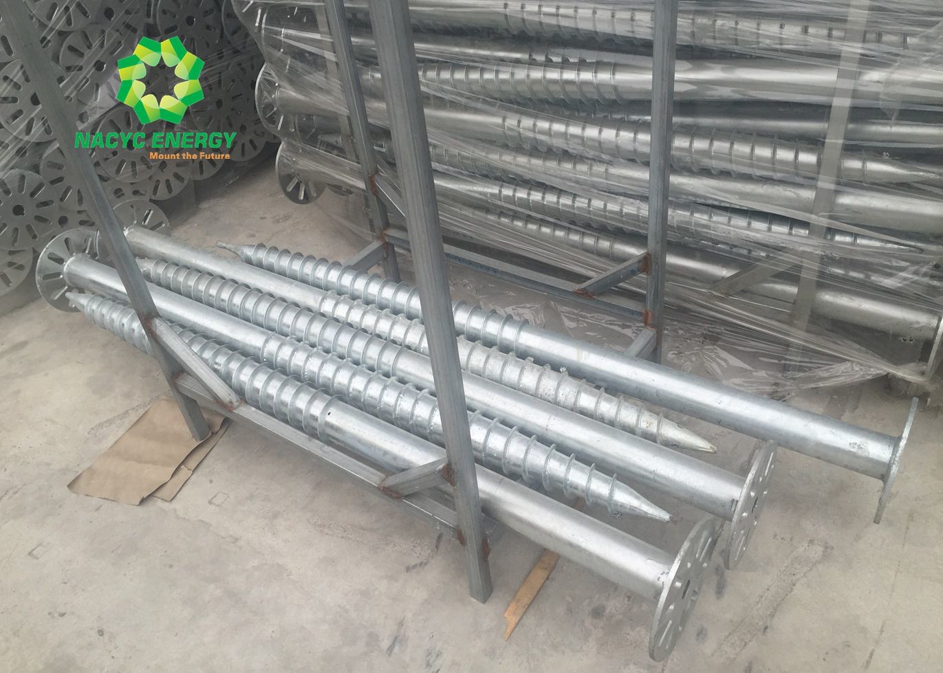 Adjustable Length TOP VIP 0.1 USD Solar Panel Structure Screw Pile For Ground Mounting System