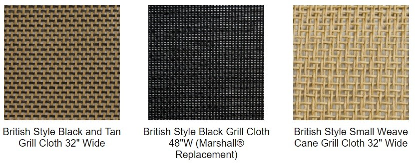Cabinet Grill Cloth Tan/Brown Wheat with Black Accent tan grill cloth fabric DIY repair speaker