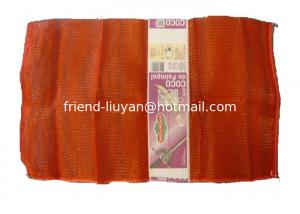 China Printed Leno Woven Mesh Bags Knitted Net Bags For Onion Packing on sale