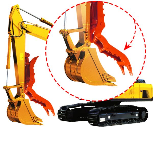 Loading Unloading Excavator Bucket Thumb Clamp Mechanical Mini Big Bucket Thumb Used For DH55
