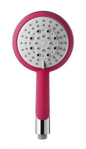 China Romantic Pink High Plating Bathroom Hand Held Shower Head 5 Spray Settings on sale