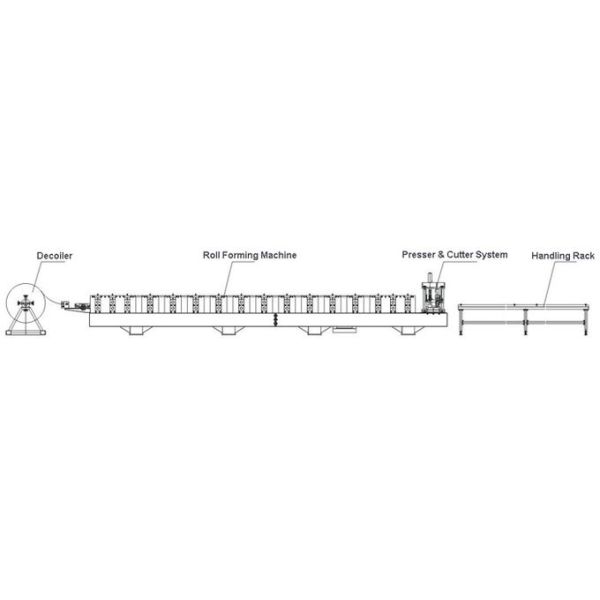 Galvanized cold steel sheet downspout pipe roll forming machine