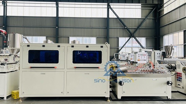 380v 50hz 3 Phase PVC Wall Panel Machine 37kW With Laminating And Hot Stamping Machine