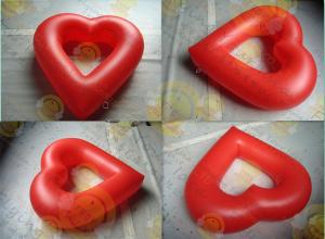 China Party Inflatable Advertising Helium Balloons Attractive Red Love Shaped on sale