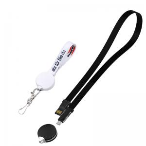 Quality 23cm 92cm 3 In 1 Phone Lanyard USB 2.0 Charging Cable Custom Logo for sale