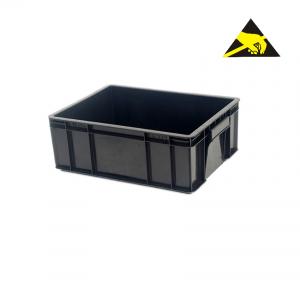 China Competitive Wholesale Price Anti-Static Cleanroom Box Antistatic Conductive Esd Pcb Tray Esd Safe Bins With Dividers on sale