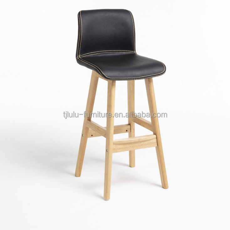 Exquisite Workmanship Kitchen Bar Chairs with High Chairs Bar Stool and Customized Design in Black Color