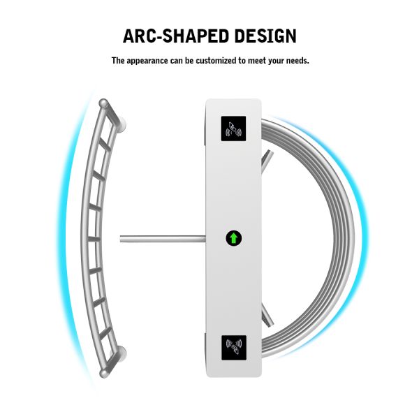 HCW Automatic Turnstile Gate with Biometric Integration RS485 Interface and 20 People/Minute Throughput