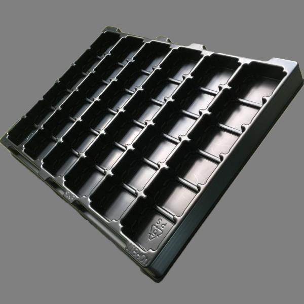 Buy Black PP Electronic Parts Square Blister Packaging Tray at wholesale prices