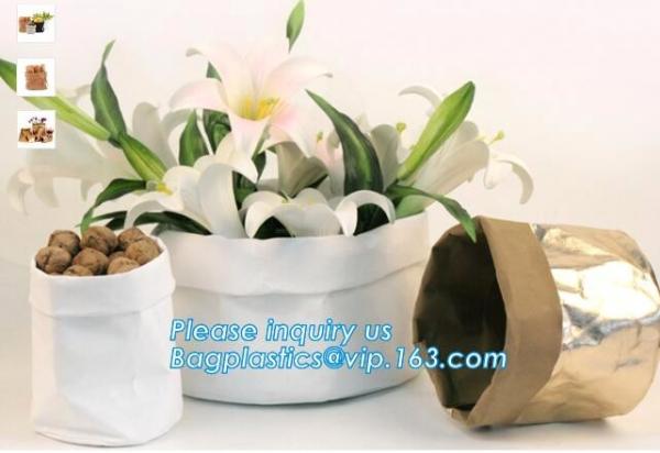 eco friendly white tyvek organized basket, household laundry storage bag,home decor plant flower waterproof washable pap